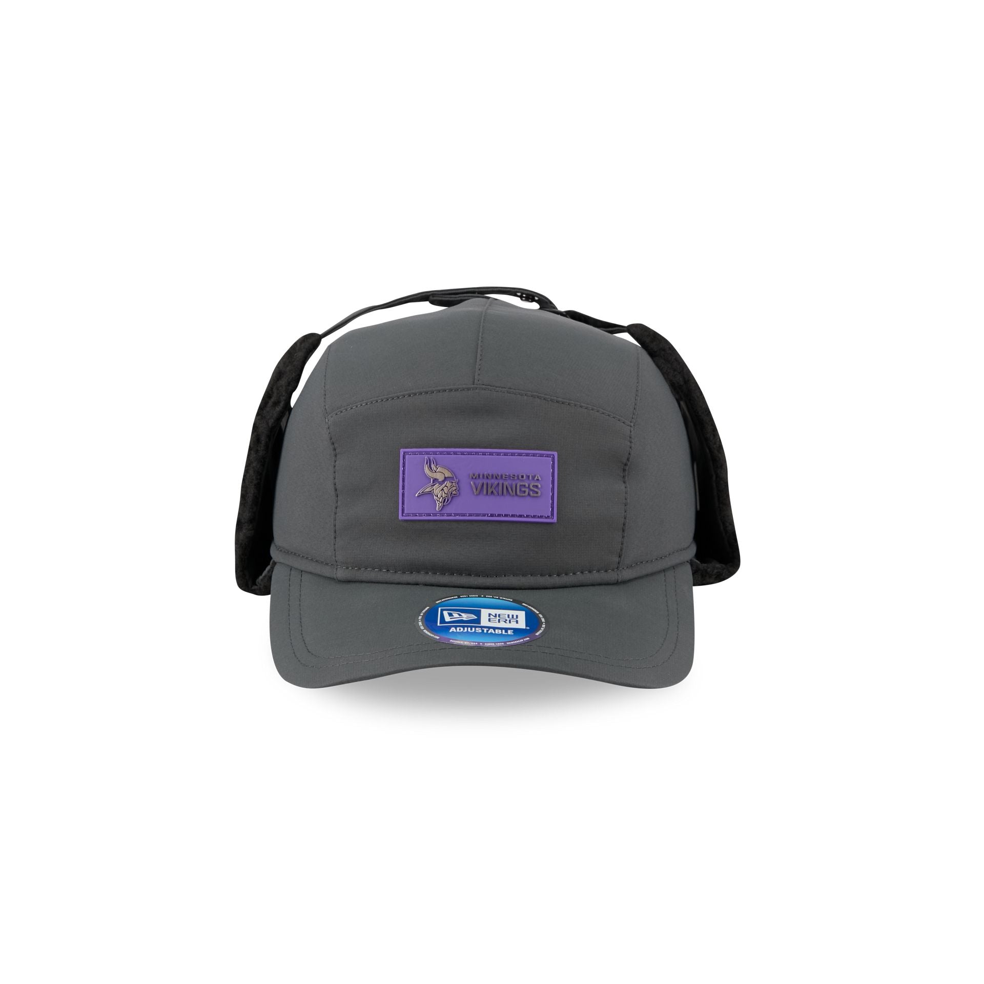 Minnesota Vikings 2025 Sideline Cold Weather Steel Clouds Runner Dogear Adjustable Hat
