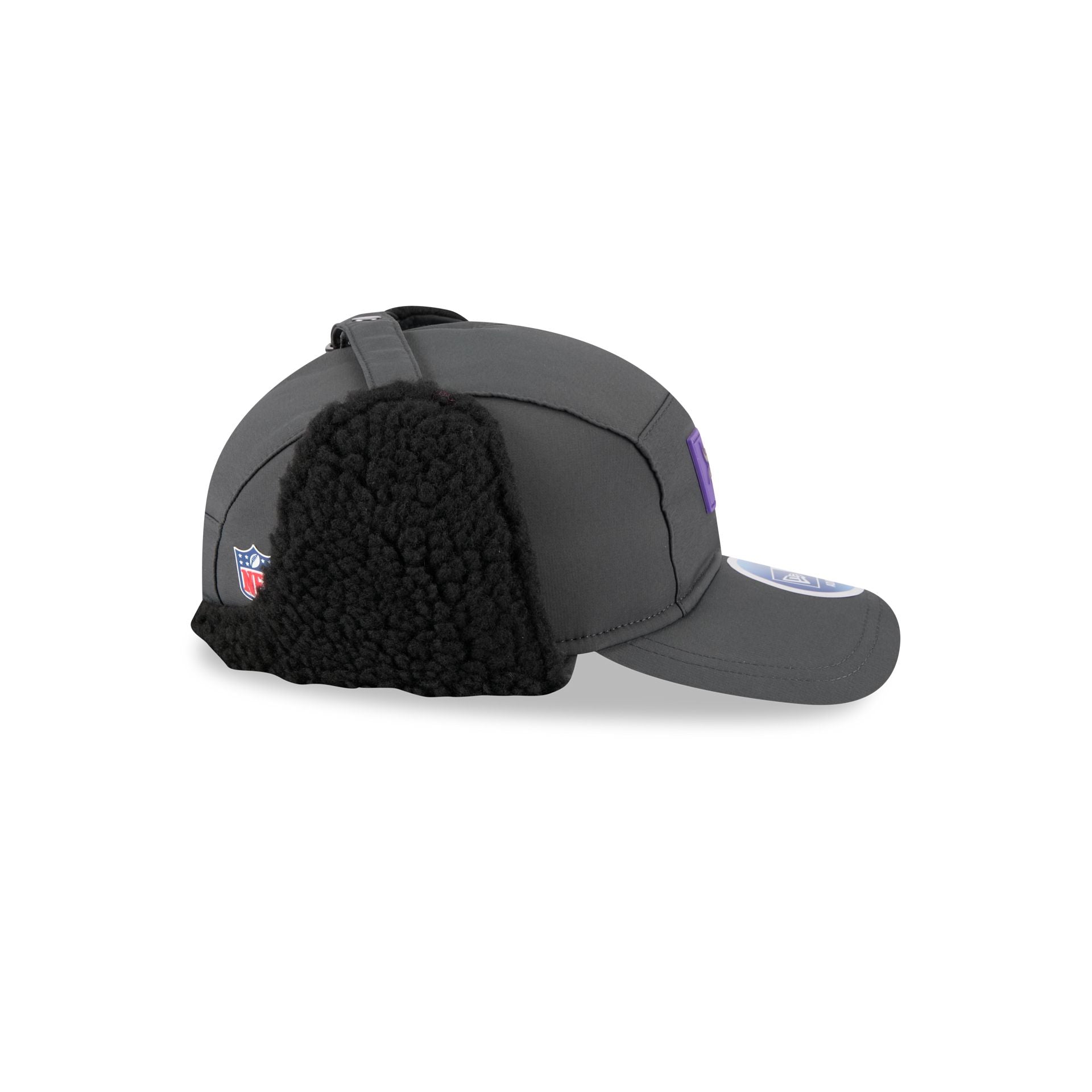 Minnesota Vikings 2025 Sideline Cold Weather Steel Clouds Runner Dogear Adjustable Hat