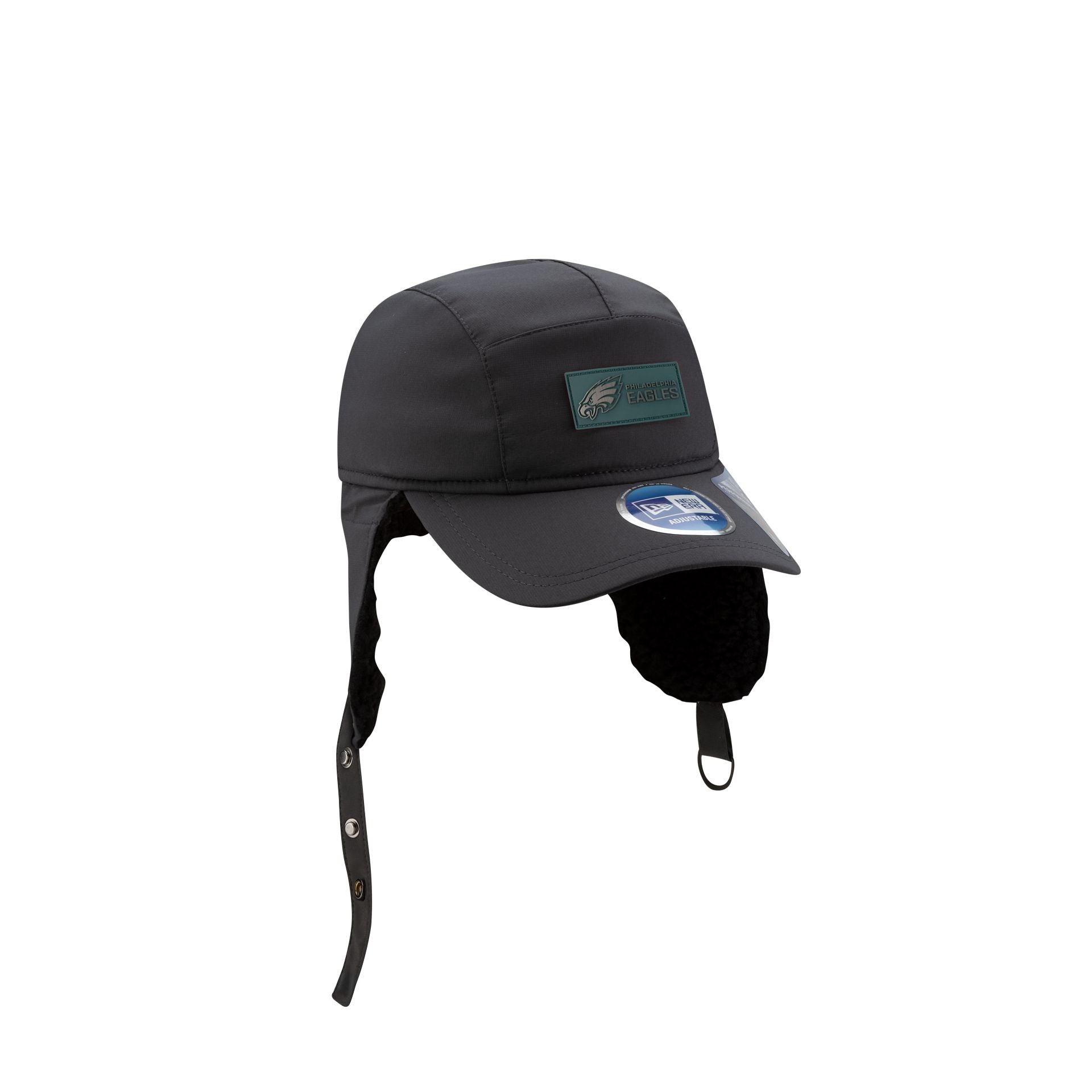 Philadelphia Eagles 2025 Sideline Cold Weather Steel Clouds Runner Dogear Adjustable Hat