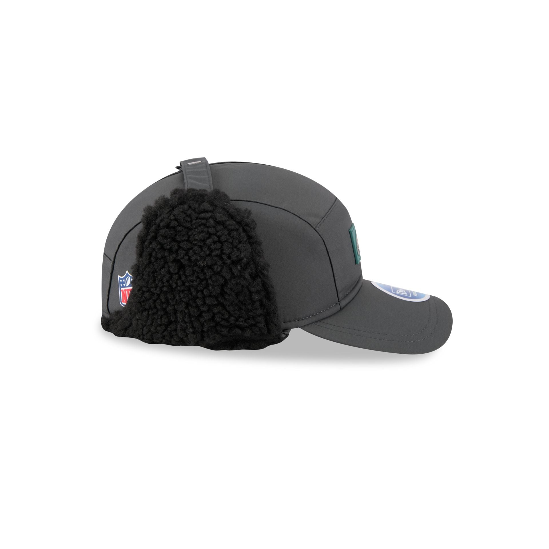 Philadelphia Eagles 2025 Sideline Cold Weather Steel Clouds Runner Dogear Adjustable Hat