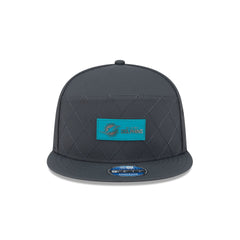 Miami Dolphins 2025 Sideline Cold Weather Steel Clouds Split Panel 9FIFTY Snapback Hat