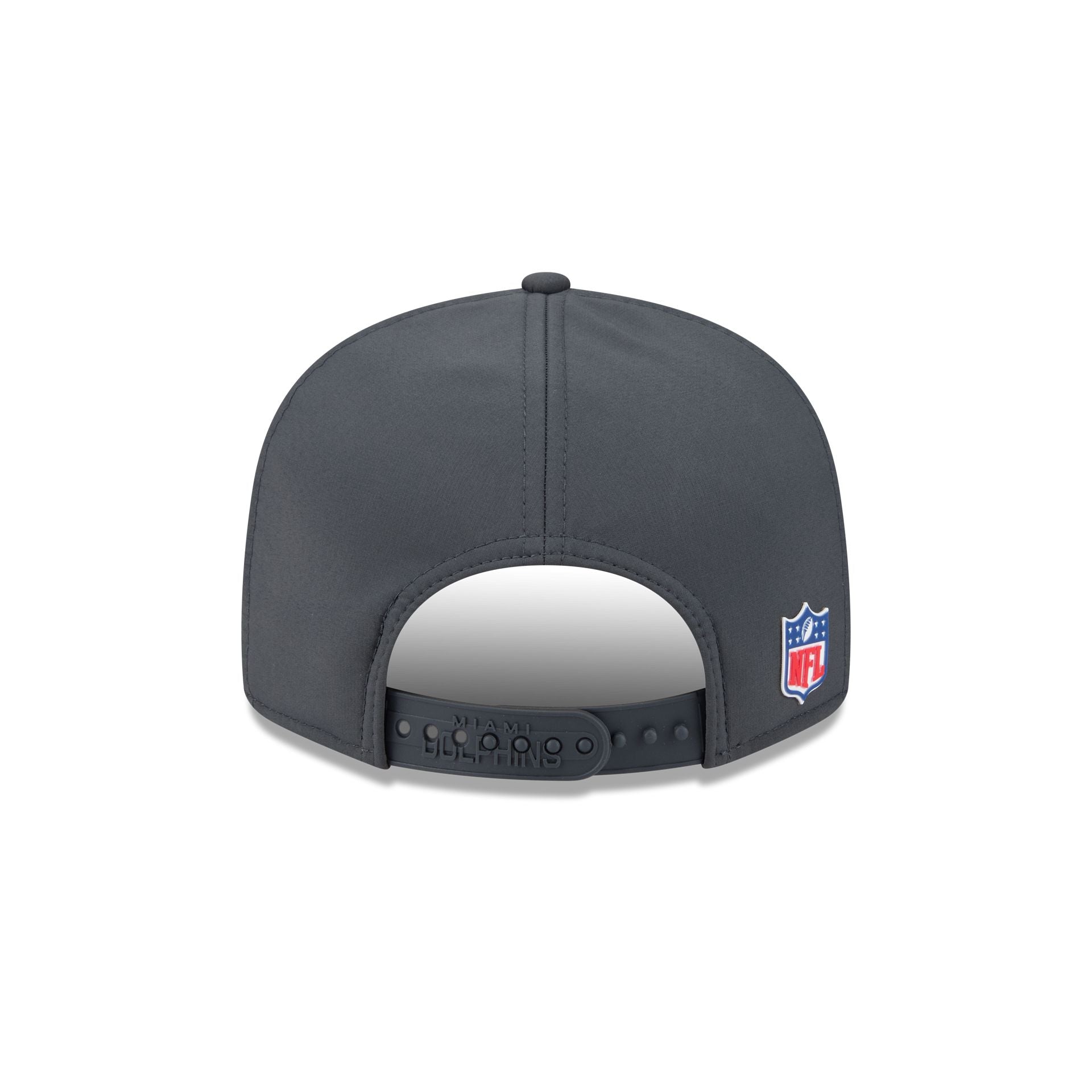 Miami Dolphins 2025 Sideline Cold Weather Steel Clouds Split Panel 9FIFTY Snapback Hat