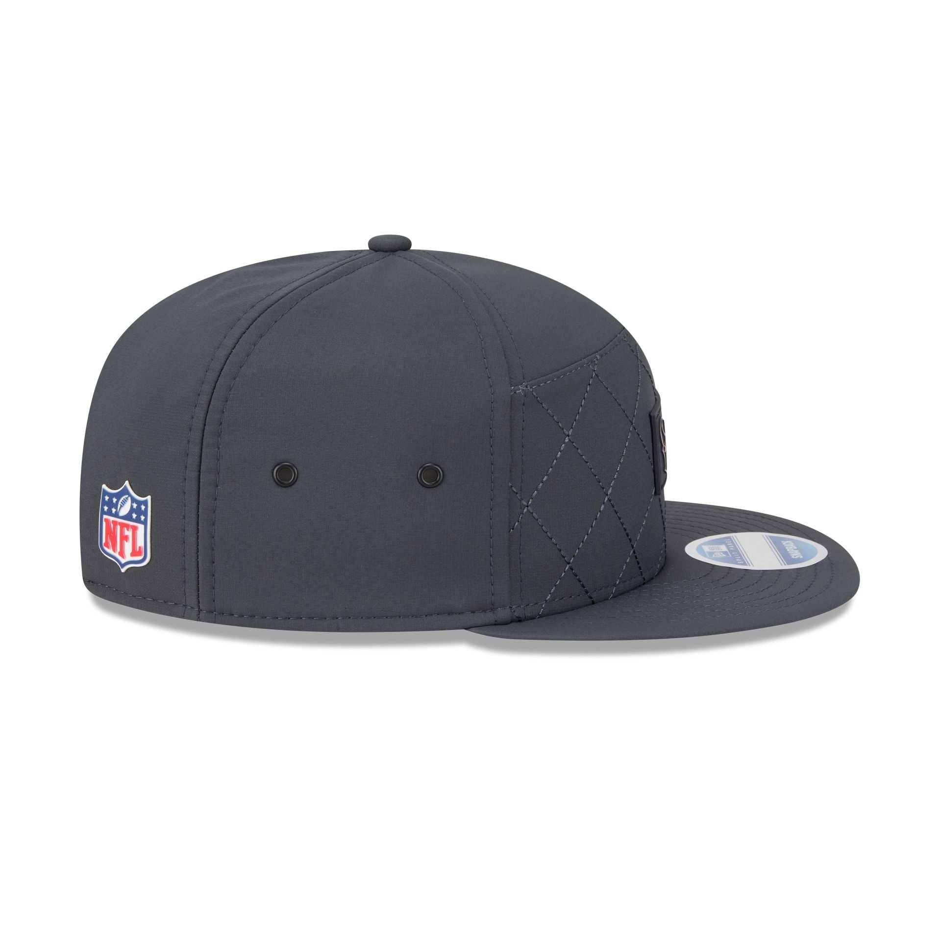 Houston Texans 2025 Sideline Cold Weather Steel Clouds Split Panel 9FIFTY Snapback Hat