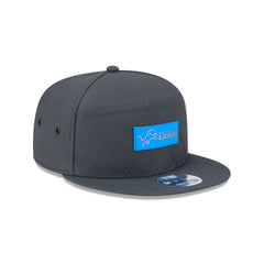 Detroit Lions 2025 Sideline Cold Weather Steel Clouds Split Panel 9FIFTY Snapback Hat
