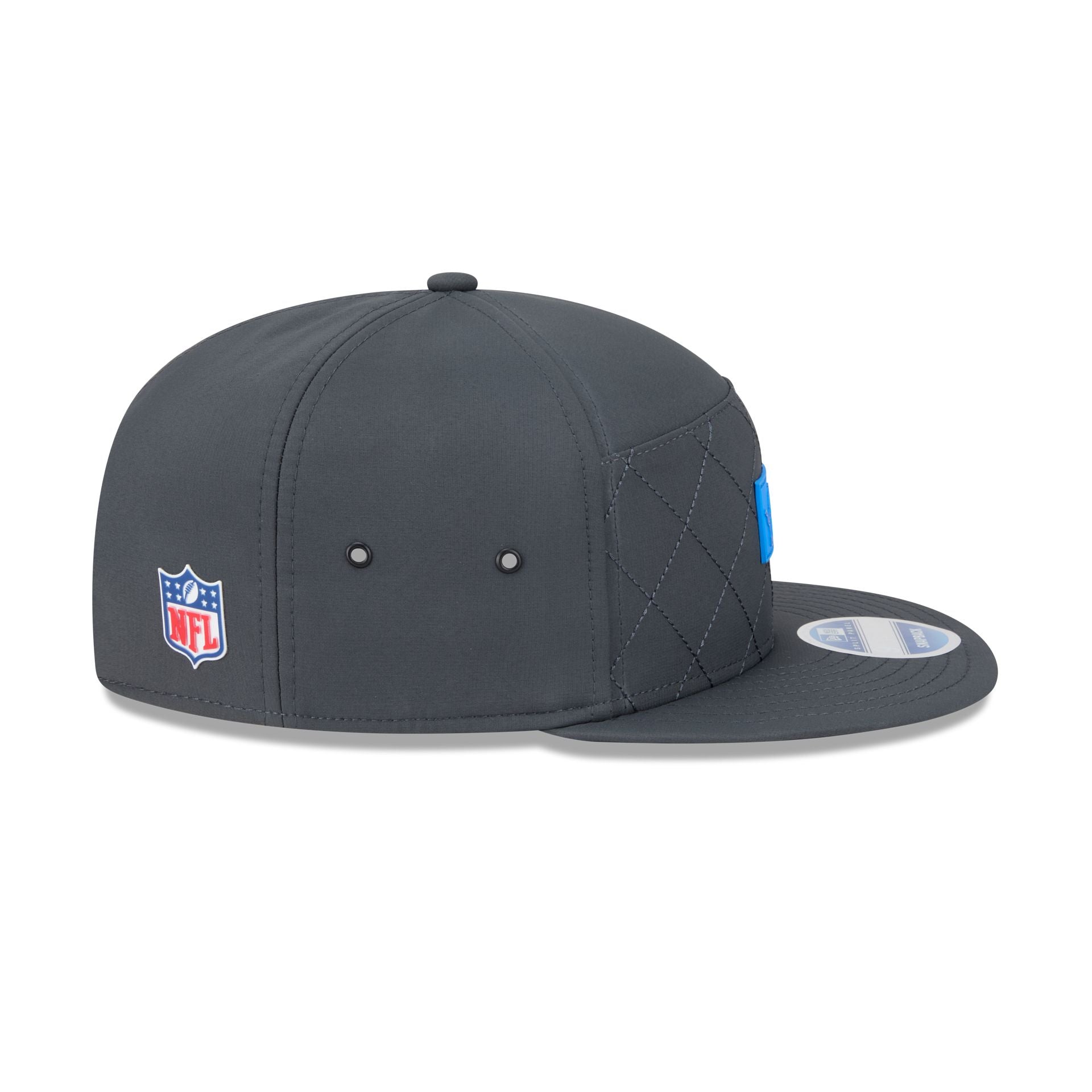 Detroit Lions 2025 Sideline Cold Weather Steel Clouds Split Panel 9FIFTY Snapback Hat
