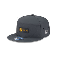 Pittsburgh Steelers 2025 Sideline Cold Weather Steel Clouds Split Panel 9FIFTY Snapback Hat