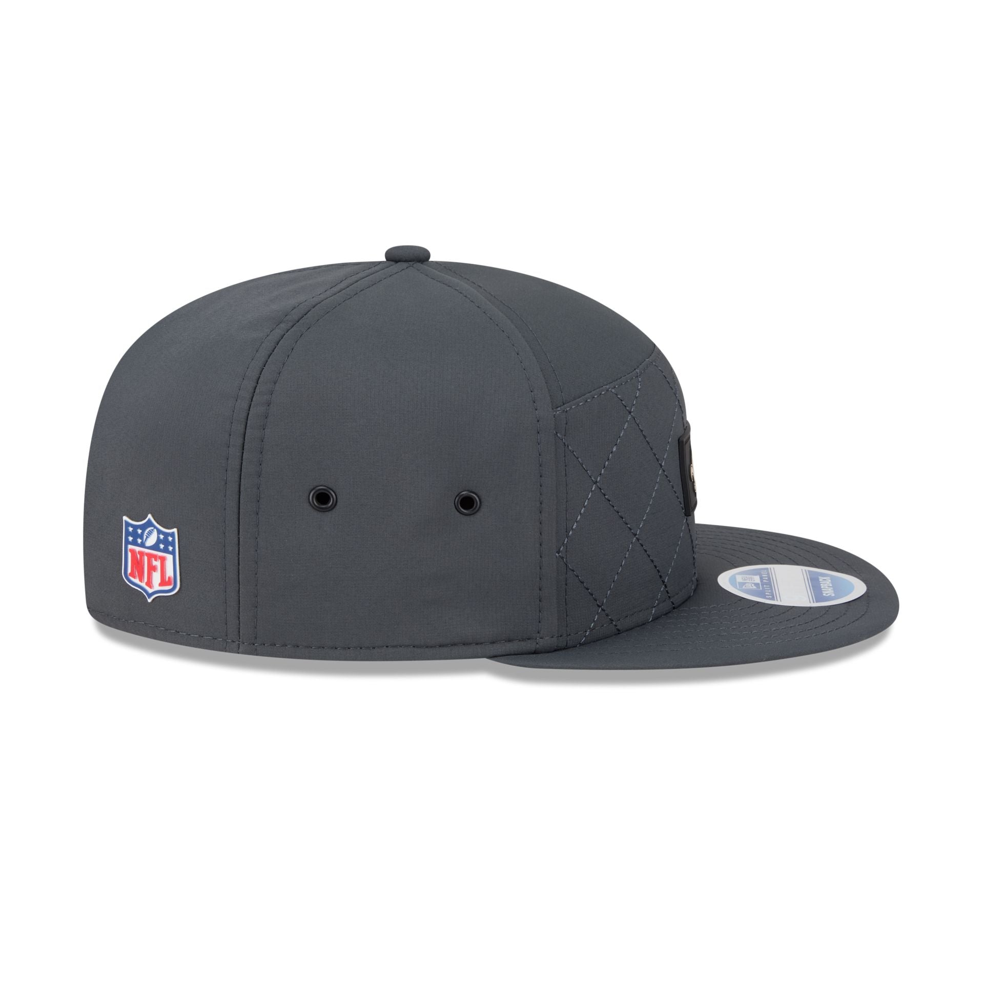 New Orleans Saints 2025 Sideline Cold Weather Steel Clouds Split Panel 9FIFTY Snapback Hat