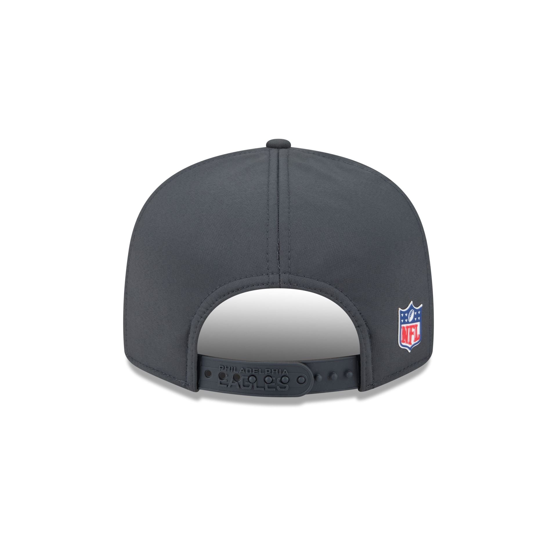 Philadelphia Eagles 2025 Sideline Cold Weather Steel Clouds Split Panel 9FIFTY Snapback Hat