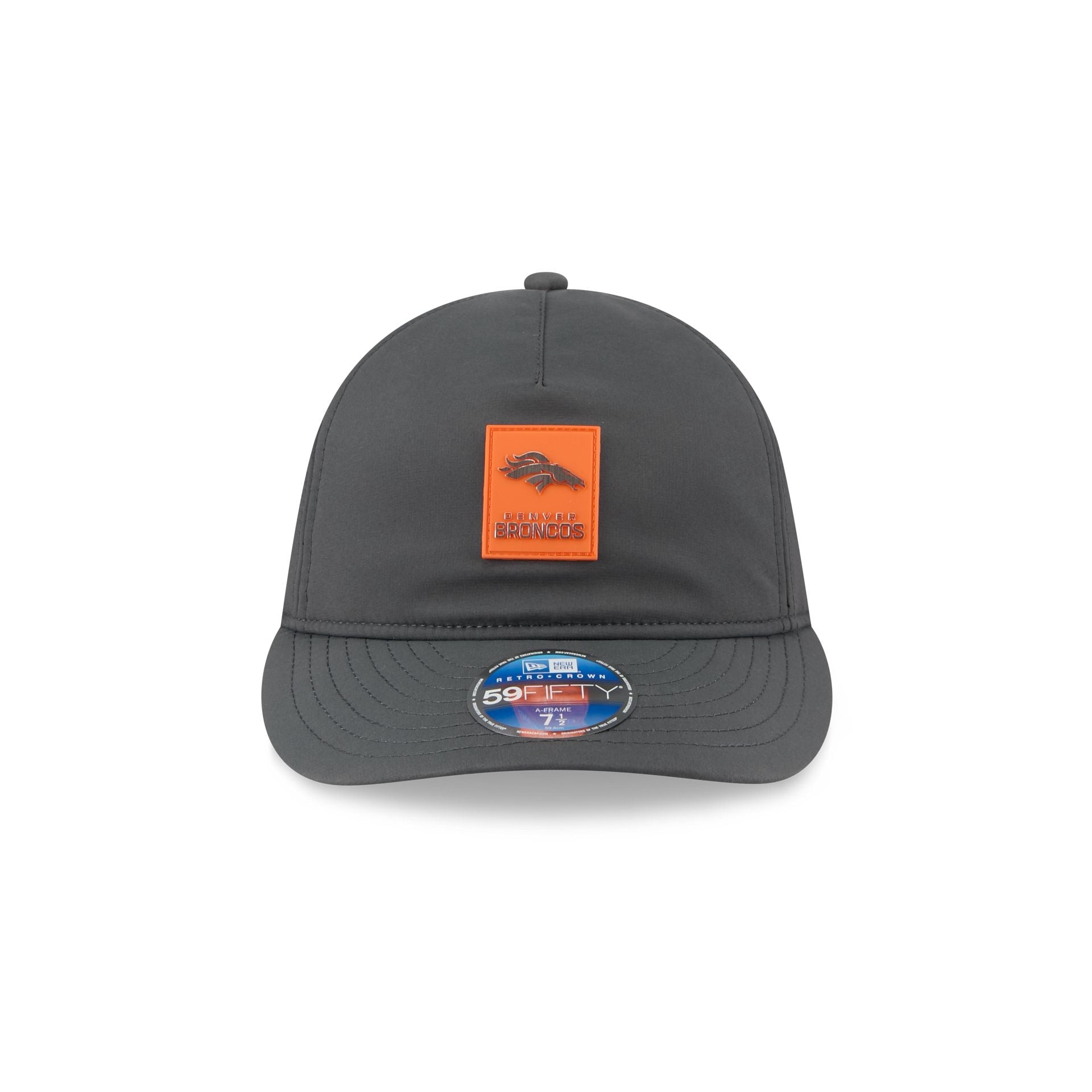 Denver Broncos 2025 Sideline Cold Weather Steel Clouds Retro Crown 59FIFTY A-Frame Fitted Hat