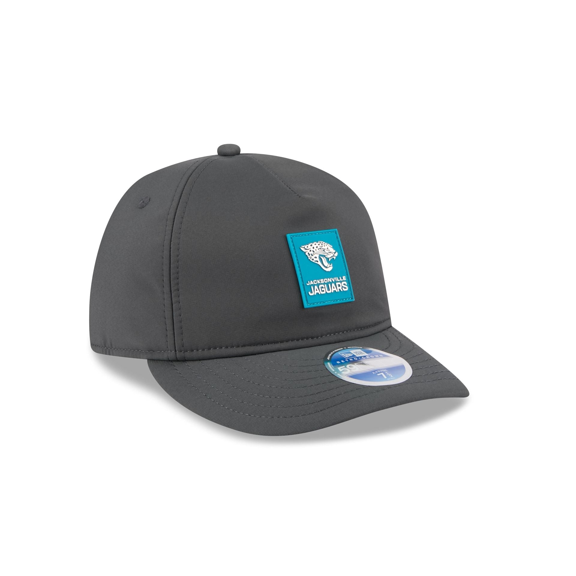 Jacksonville Jaguars 2025 Sideline Cold Weather Steel Clouds Retro Crown 59FIFTY A-Frame Fitted Hat