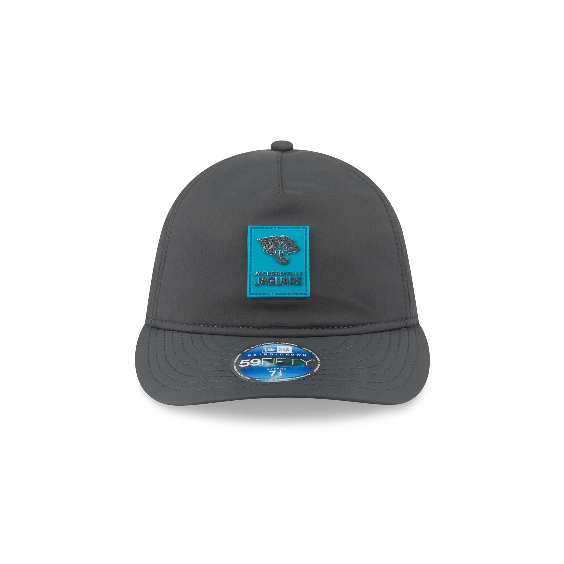 Jacksonville Jaguars 2025 Sideline Cold Weather Steel Clouds Retro Crown 59FIFTY A-Frame Fitted Hat