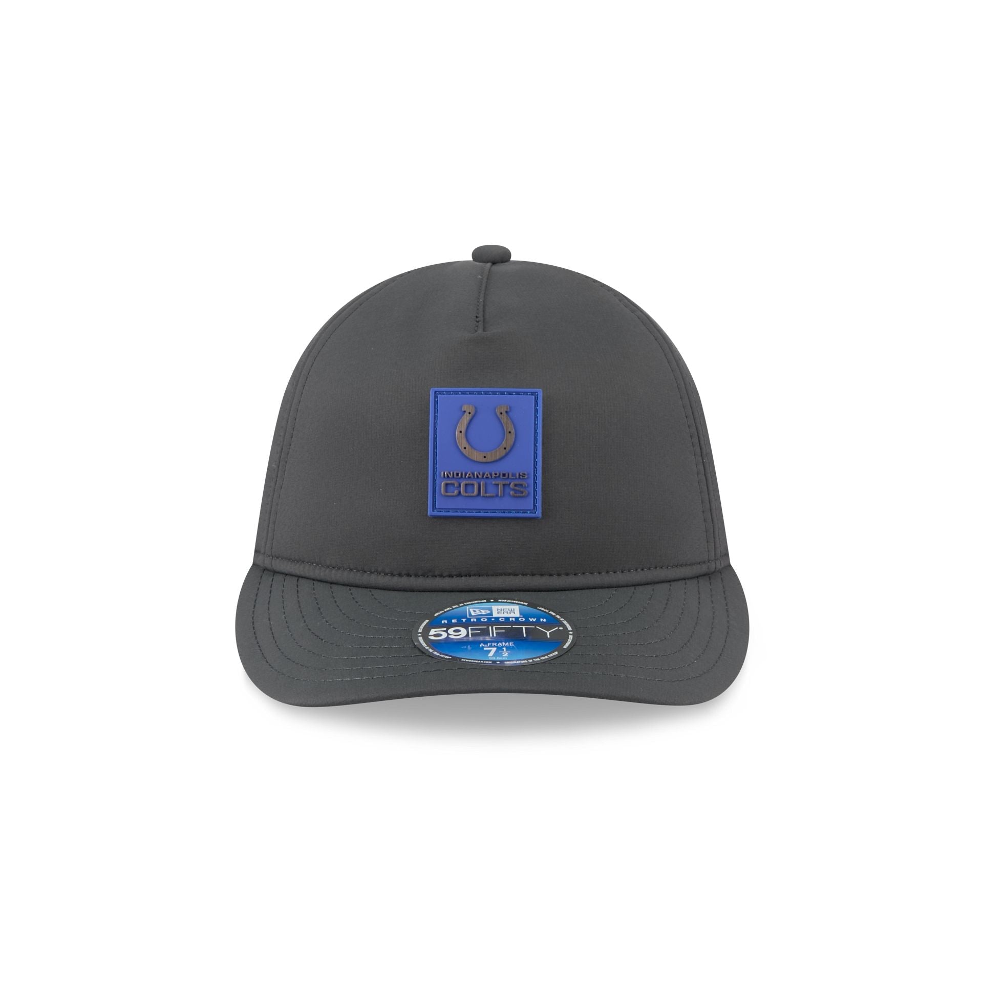Indianapolis Colts 2025 Sideline Cold Weather Steel Clouds Retro Crown 59FIFTY A-Frame Fitted Hat