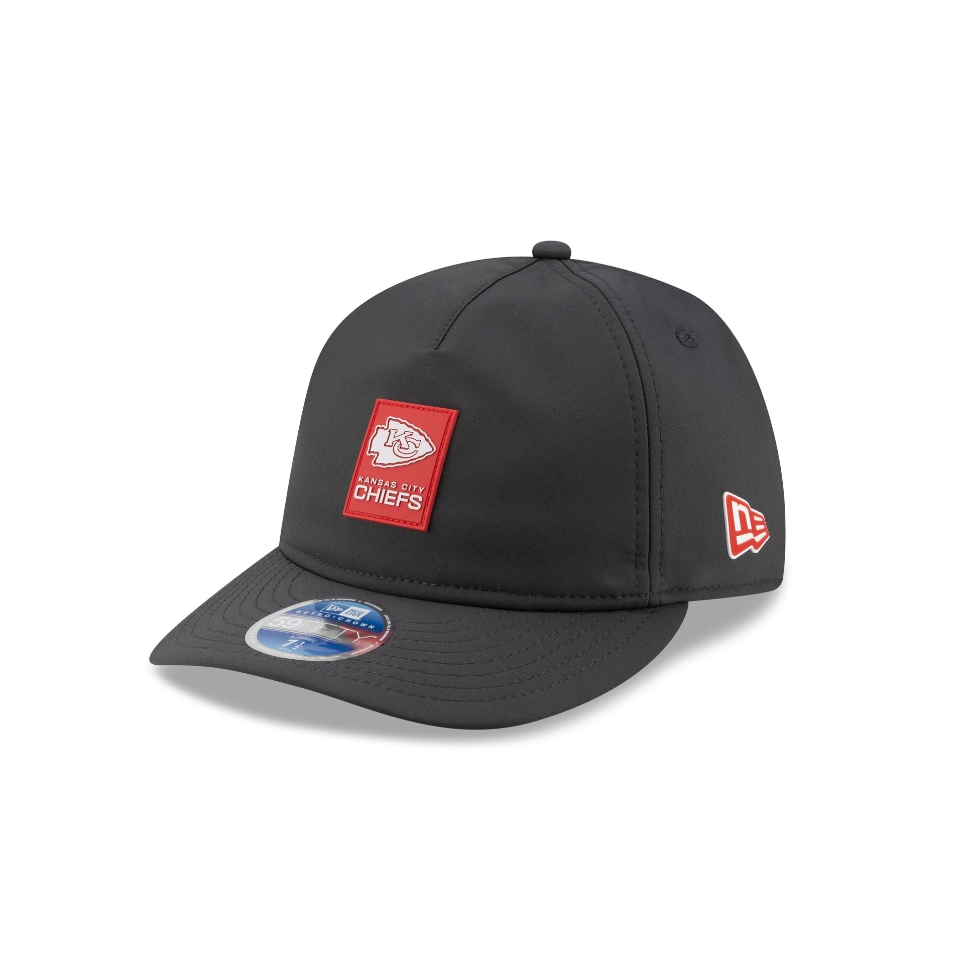 Kansas City Chiefs 2025 Sideline Cold Weather Steel Clouds Retro Crown 59FIFTY A-Frame Fitted Hat