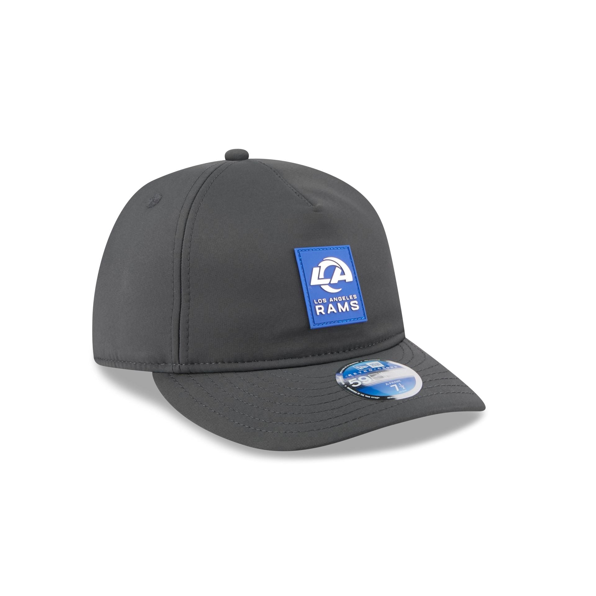 Los Angeles Rams 2025 Sideline Cold Weather Steel Clouds Retro Crown 59FIFTY A-Frame Fitted Hat