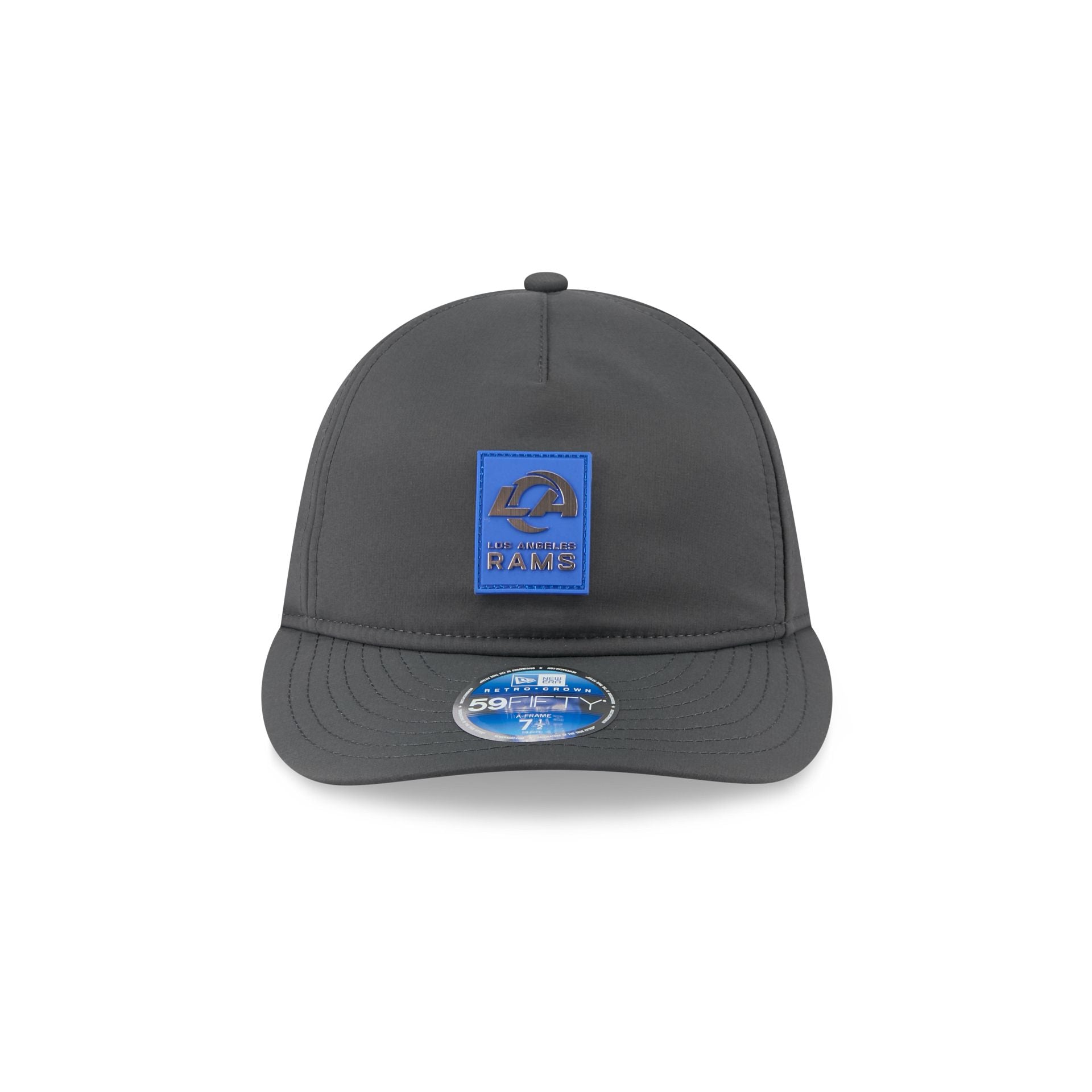 Los Angeles Rams 2025 Sideline Cold Weather Steel Clouds Retro Crown 59FIFTY A-Frame Fitted Hat
