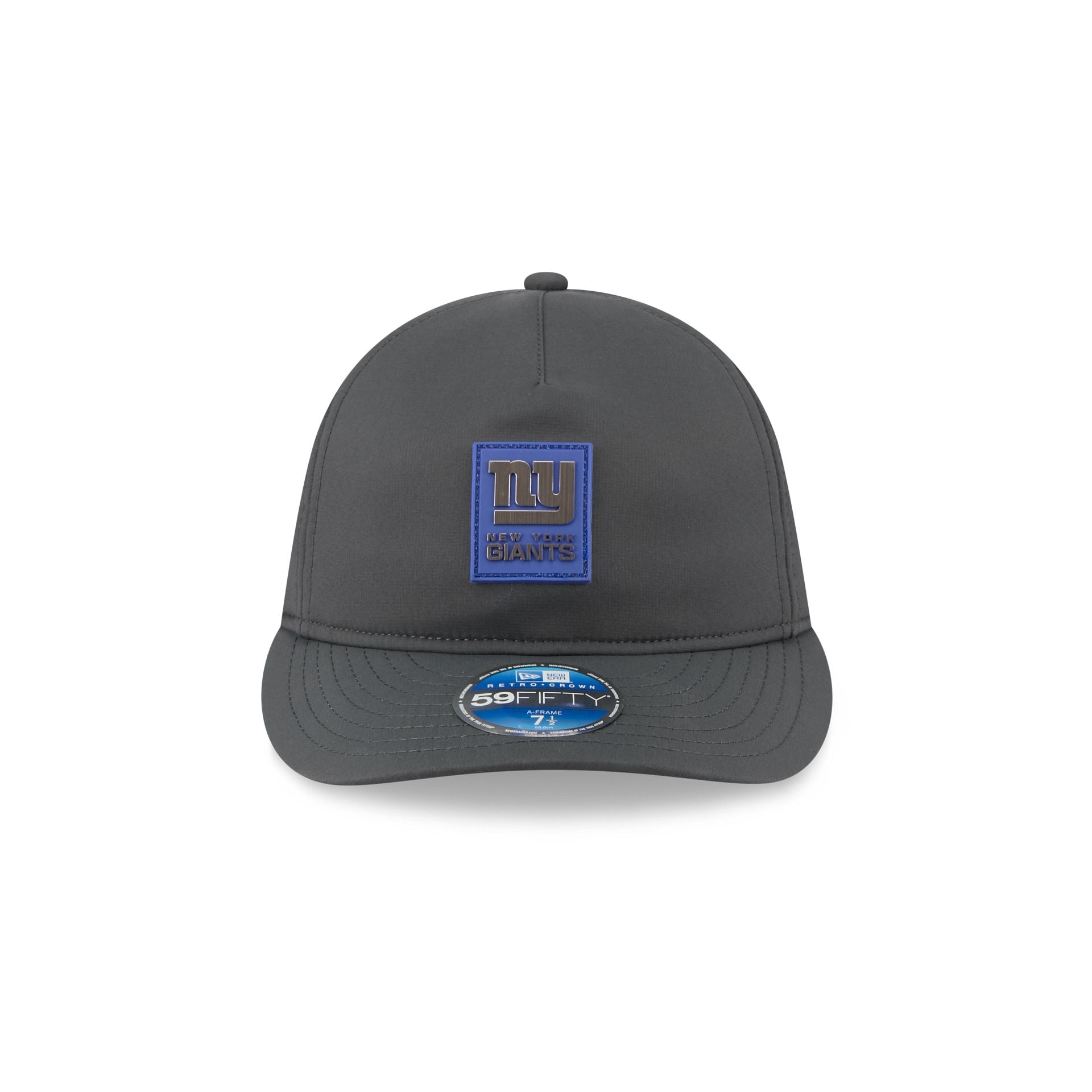 New York Giants 2025 Sideline Cold Weather Steel Clouds Retro Crown 59FIFTY A-Frame Fitted Hat