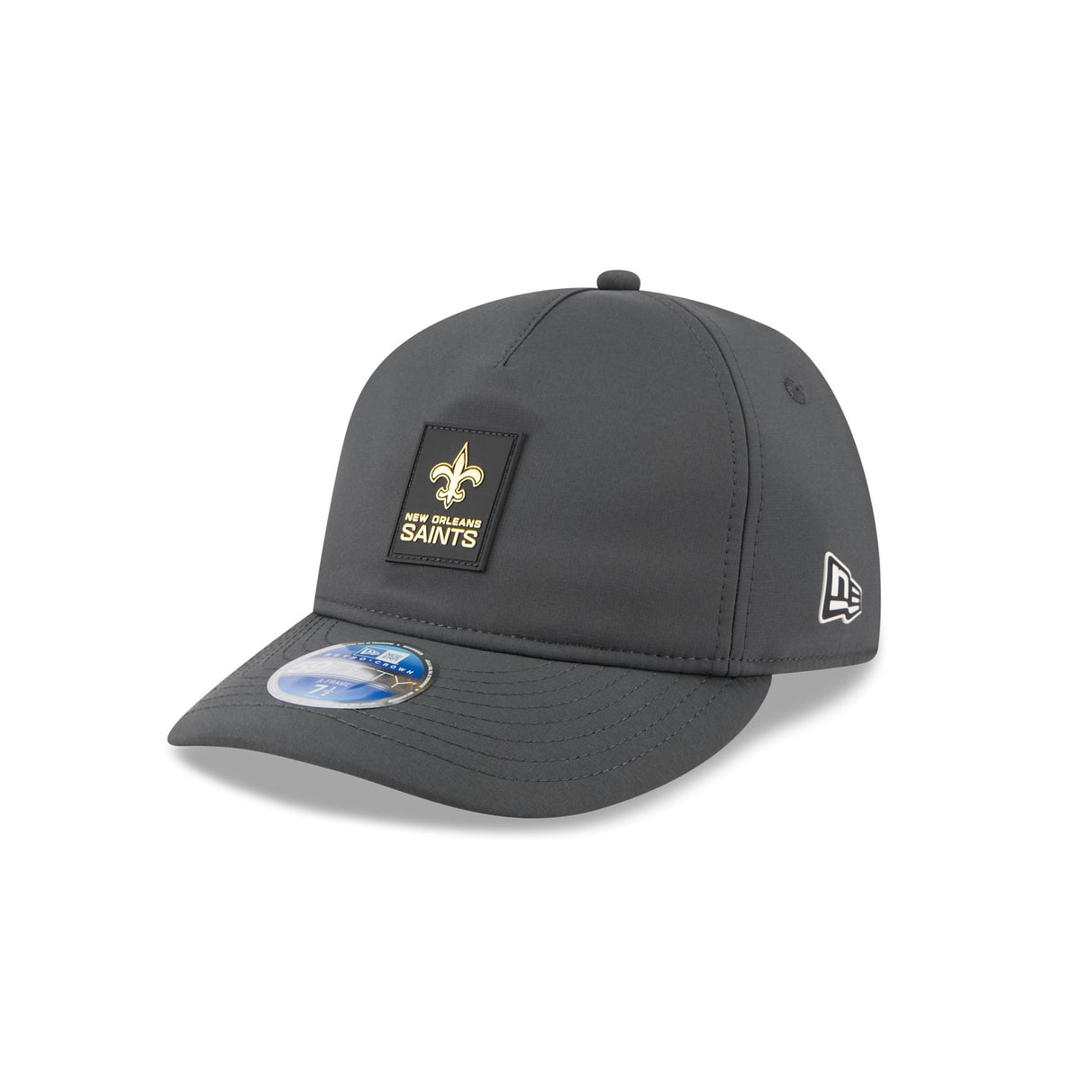 New Orleans Saints 2025 Sideline Cold Weather Steel Clouds Retro Crown 59FIFTY A-Frame Fitted Hat