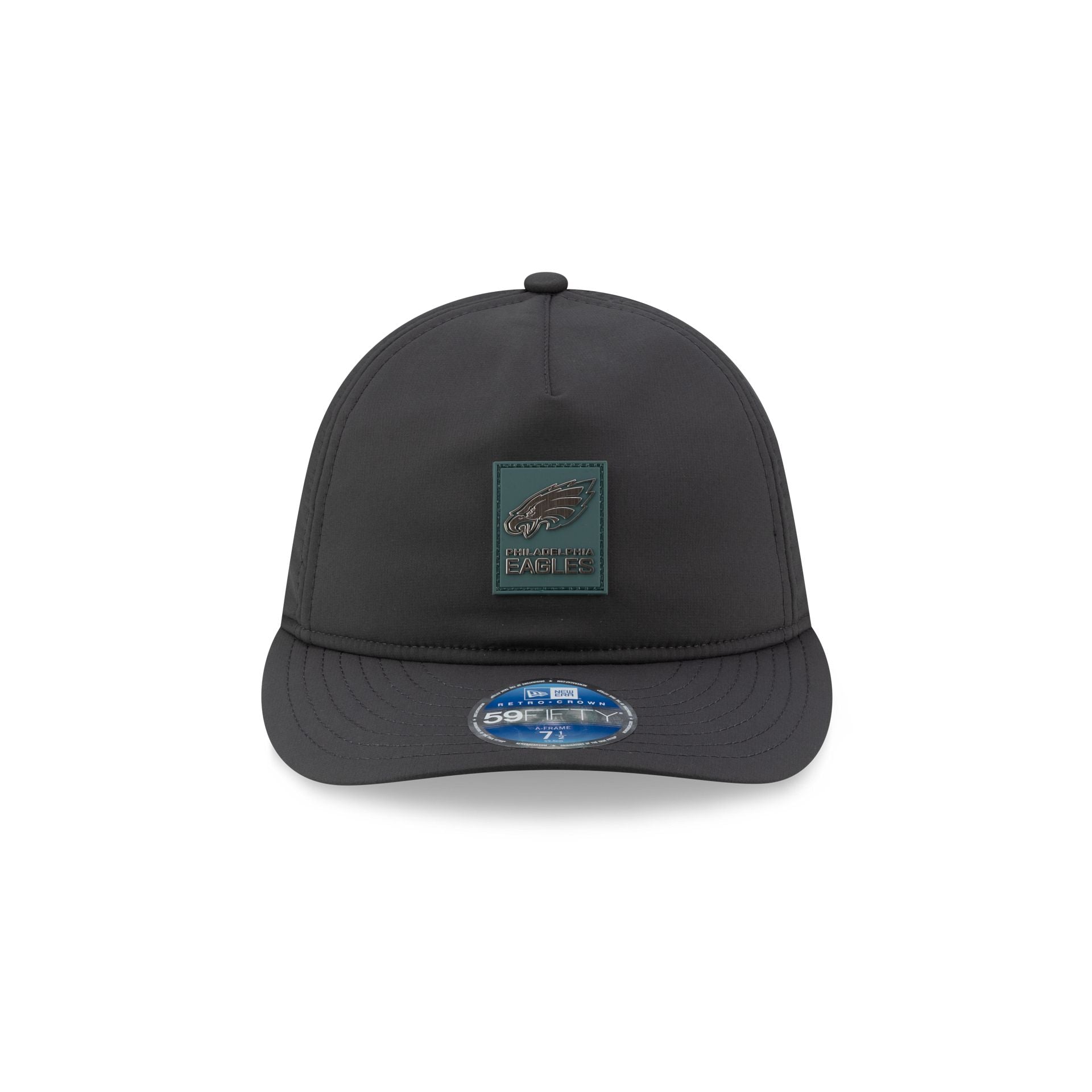 Philadelphia Eagles 2025 Sideline Cold Weather Steel Clouds Retro Crown 59FIFTY A-Frame Fitted Hat