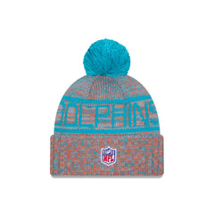 Miami Dolphins 2025 Sideline Cold Weather Pom Knit Hat