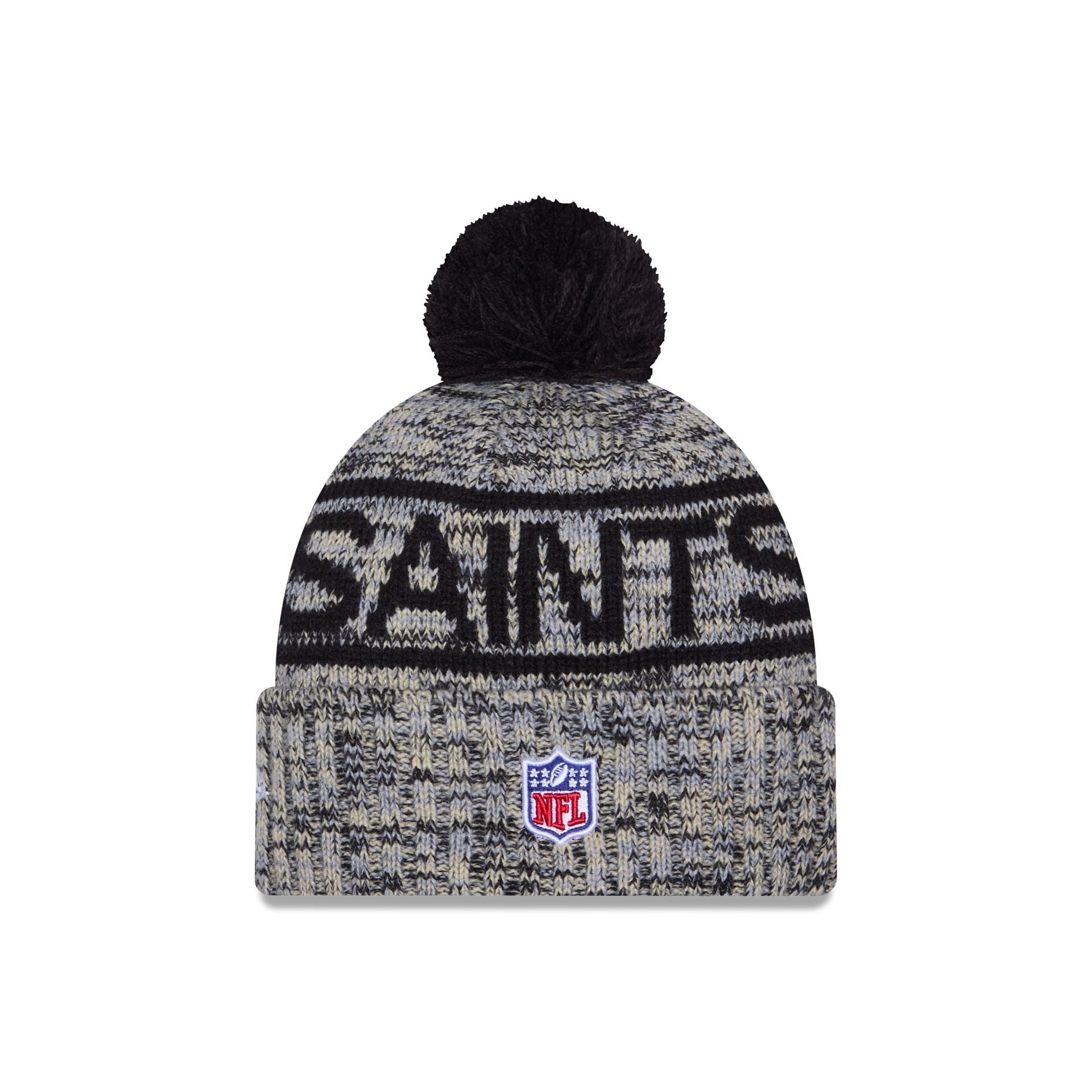 New Orleans Saints 2025 Sideline Cold Weather Pom Knit Hat