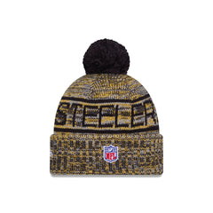 Pittsburgh Steelers 2025 Sideline Cold Weather Pom Knit Hat