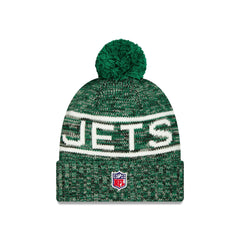 New York Jets 2025 Sideline Cold Weather Pom Knit Hat