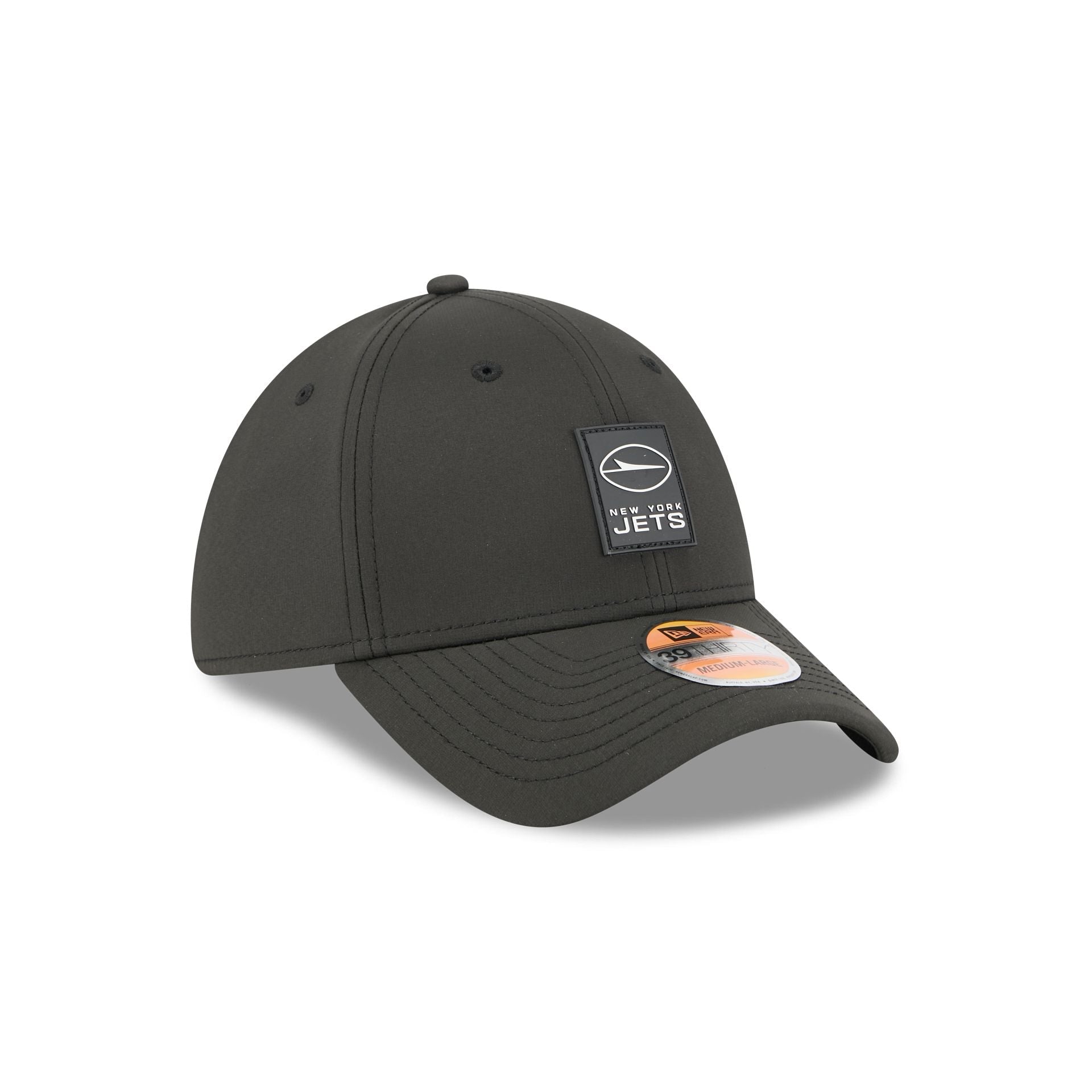 New York Jets 2025 Sideline Hot Weather Black 39THIRTY Stretch Fit Hat