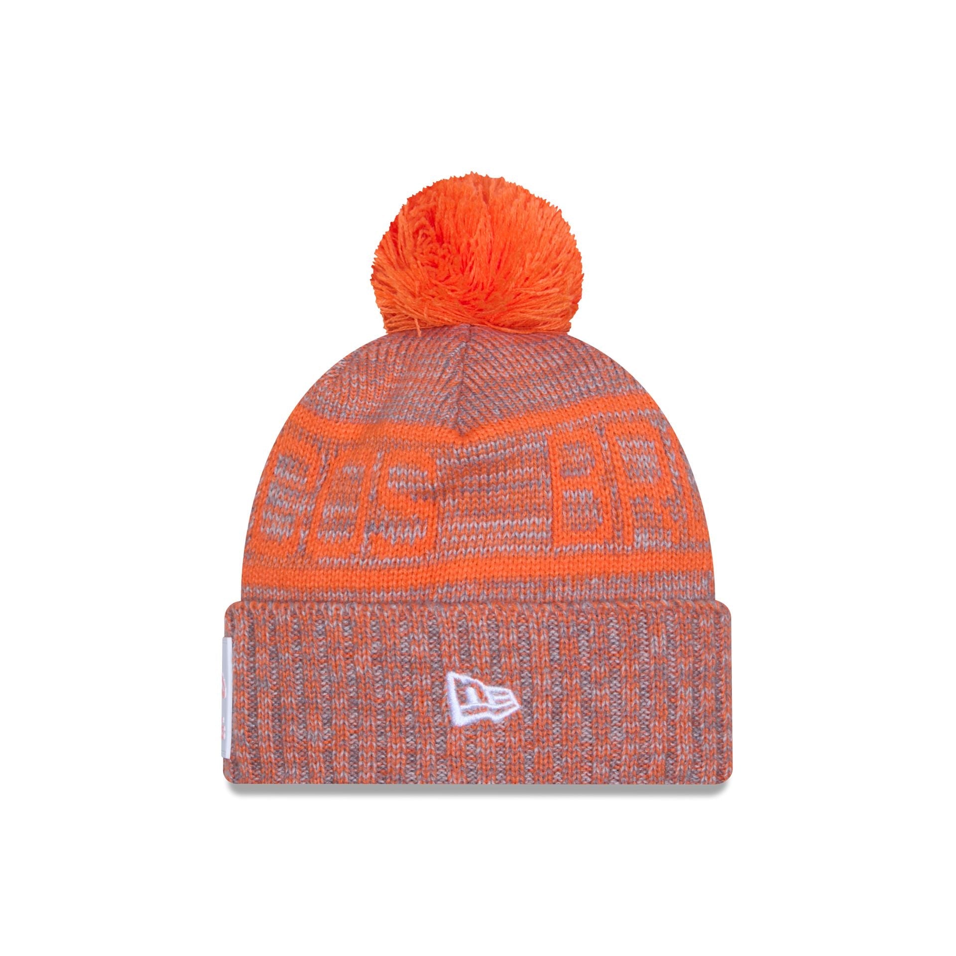 Denver Broncos 2025 Sideline Cold Weather Gray Pom Knit Hat
