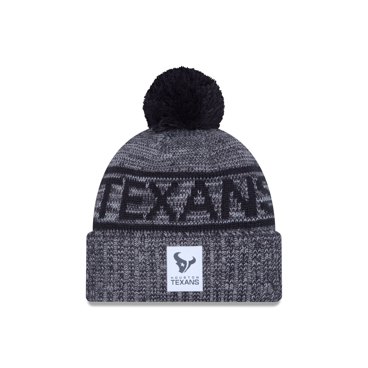 Houston Texans 2025 Sideline Cold Weather Gray Pom Knit Hat