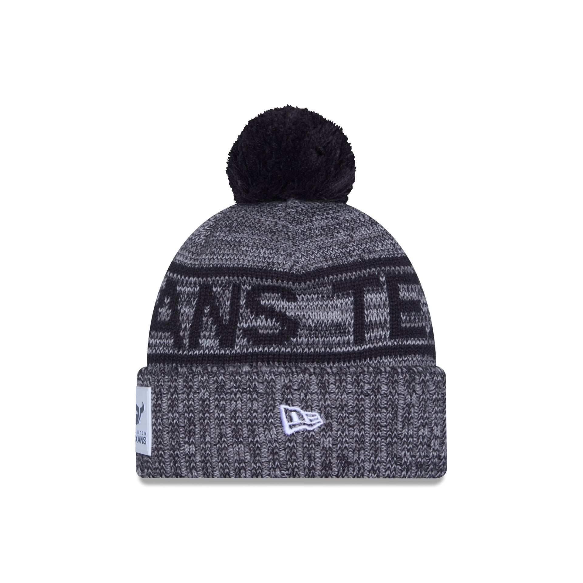 Houston Texans 2025 Sideline Cold Weather Gray Pom Knit Hat