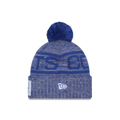 Indianapolis Colts 2025 Sideline Cold Weather Gray Pom Knit Hat