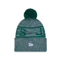 New York Jets 2025 Sideline Cold Weather Gray Pom Knit Hat