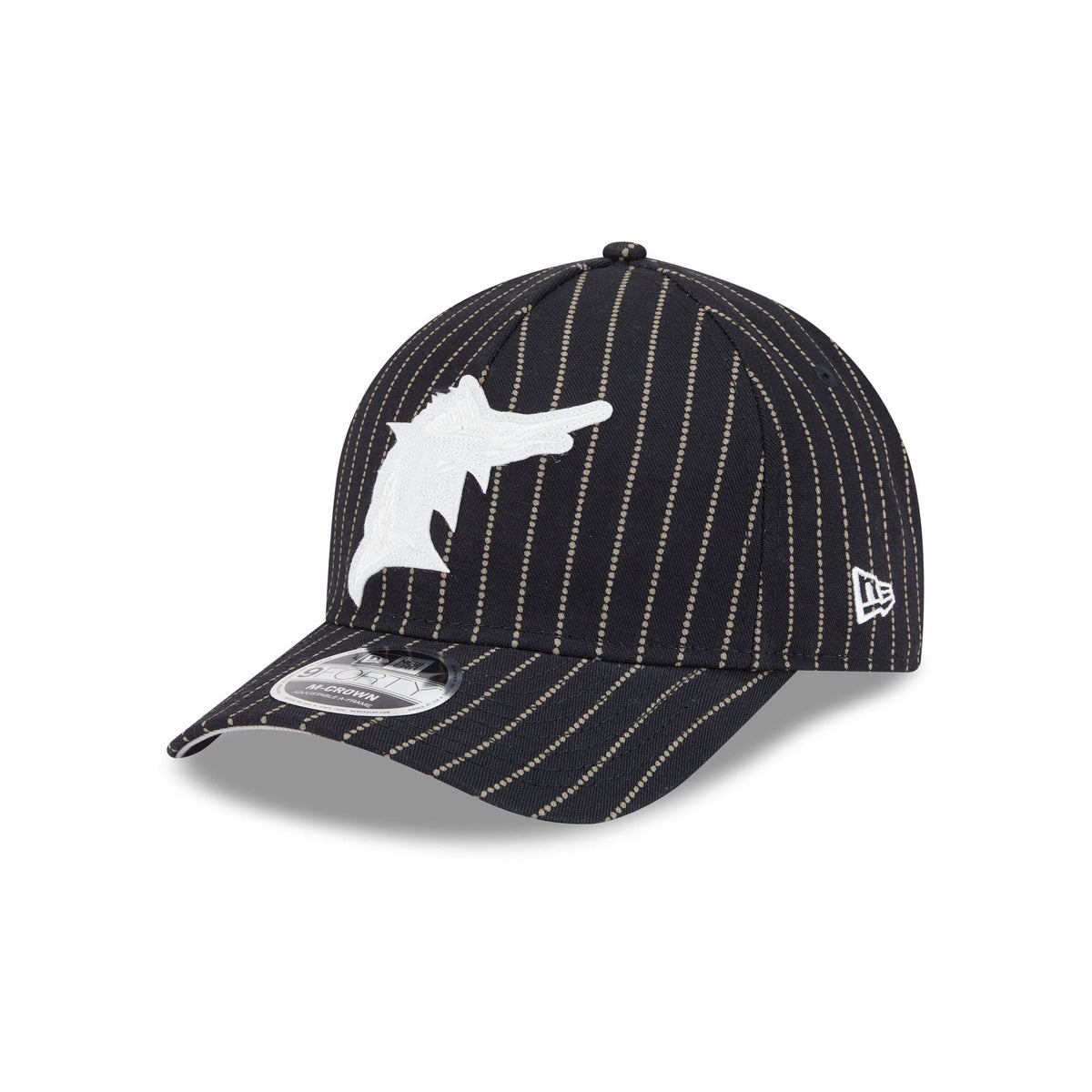 Miami Marlins Dotted Pinstripe 9FORTY M-Crown A-Frame Adjustable Hat