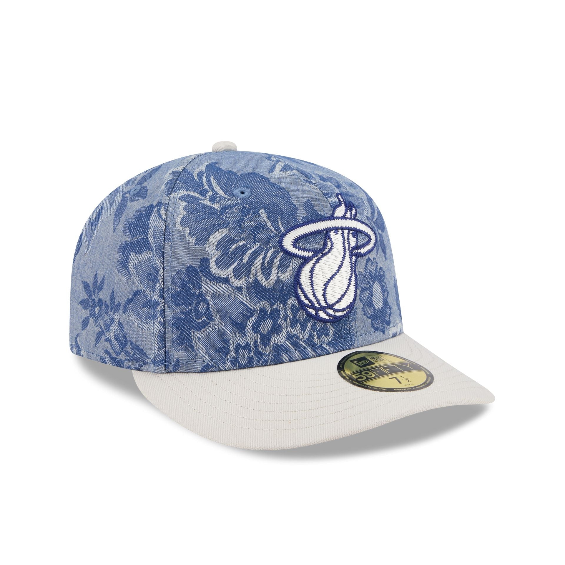 Miami Heat Two-Tone Denim 59FIFTY Fitted Hat