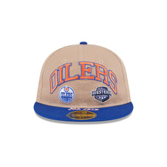 Edmonton Oilers Camel Retro Crown 59FIFTY Fitted Hat