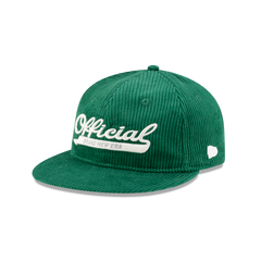 New Era Branded Official Corduroy Kelly Green Retro Crown 9FIFTY Snapback Hat