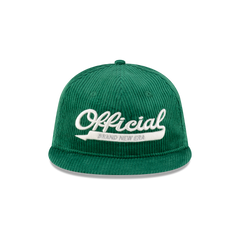 New Era Branded Official Corduroy Kelly Green Retro Crown 9FIFTY Snapback Hat