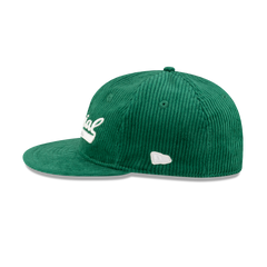 New Era Branded Official Corduroy Kelly Green Retro Crown 9FIFTY Snapback Hat