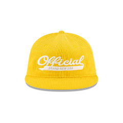New Era Branded Official Corduroy Gold Retro Crown 9FIFTY Snapback Hat