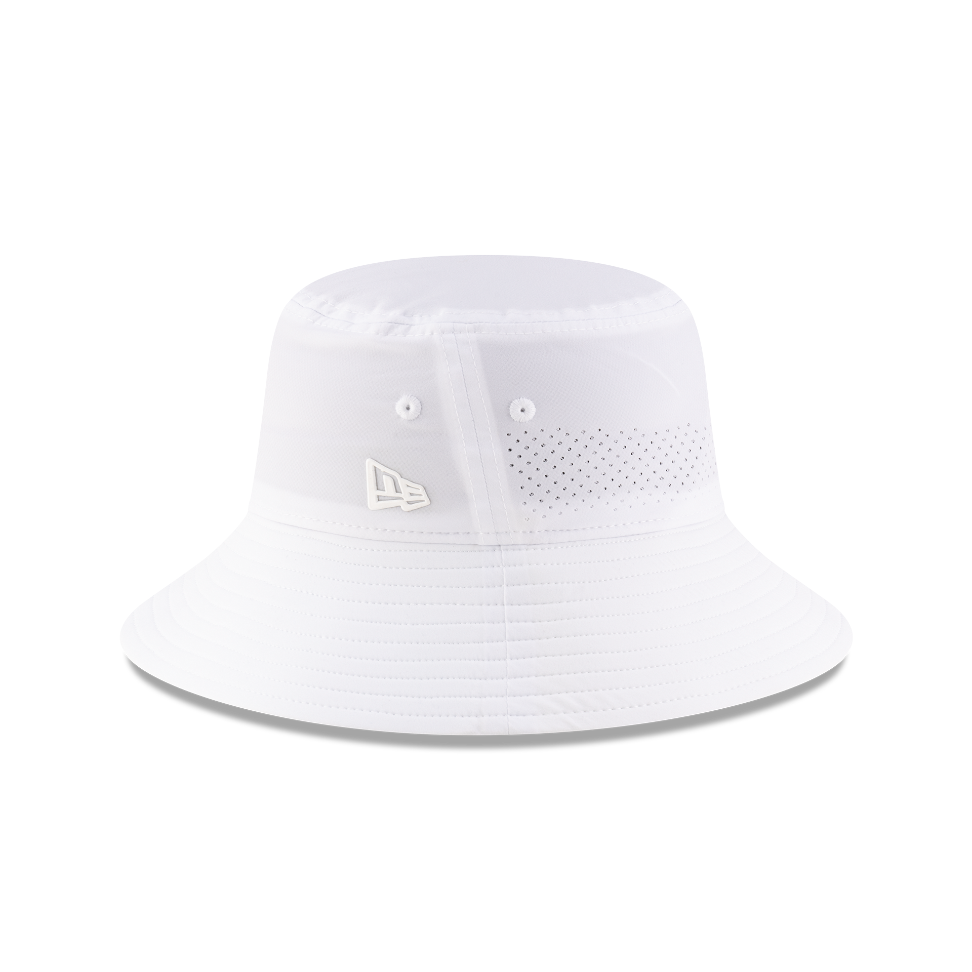 New Era Branded White Golf Stretch Bucket Hat