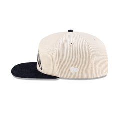 New Era Branded Paragon Corduroy Chrome White Split Panel 9FIFTY Snapback Hat