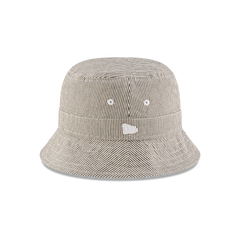 New Era Branded Railroad Stripe Bucket Hat