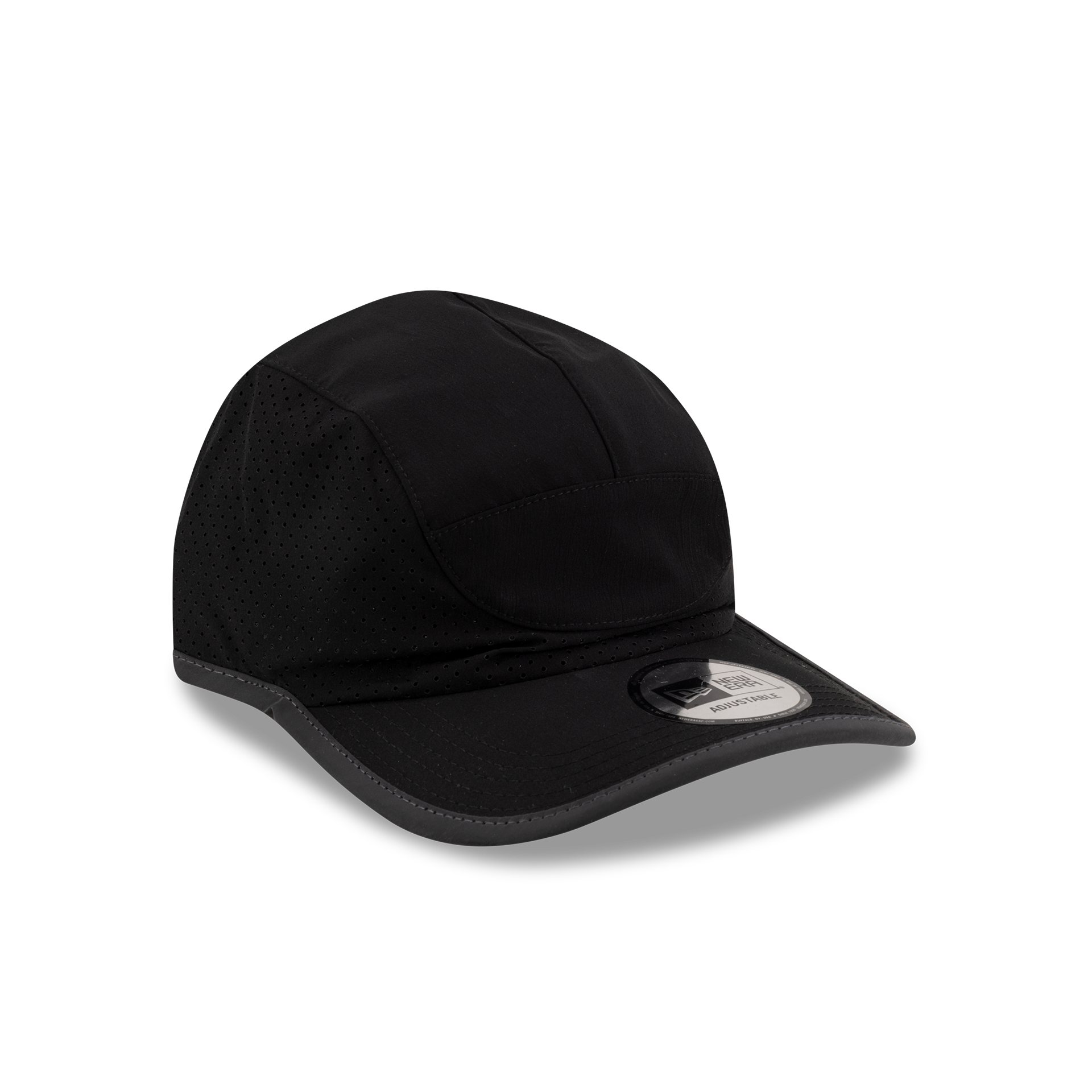 New Era Branded Train Performance Black Runner Hat