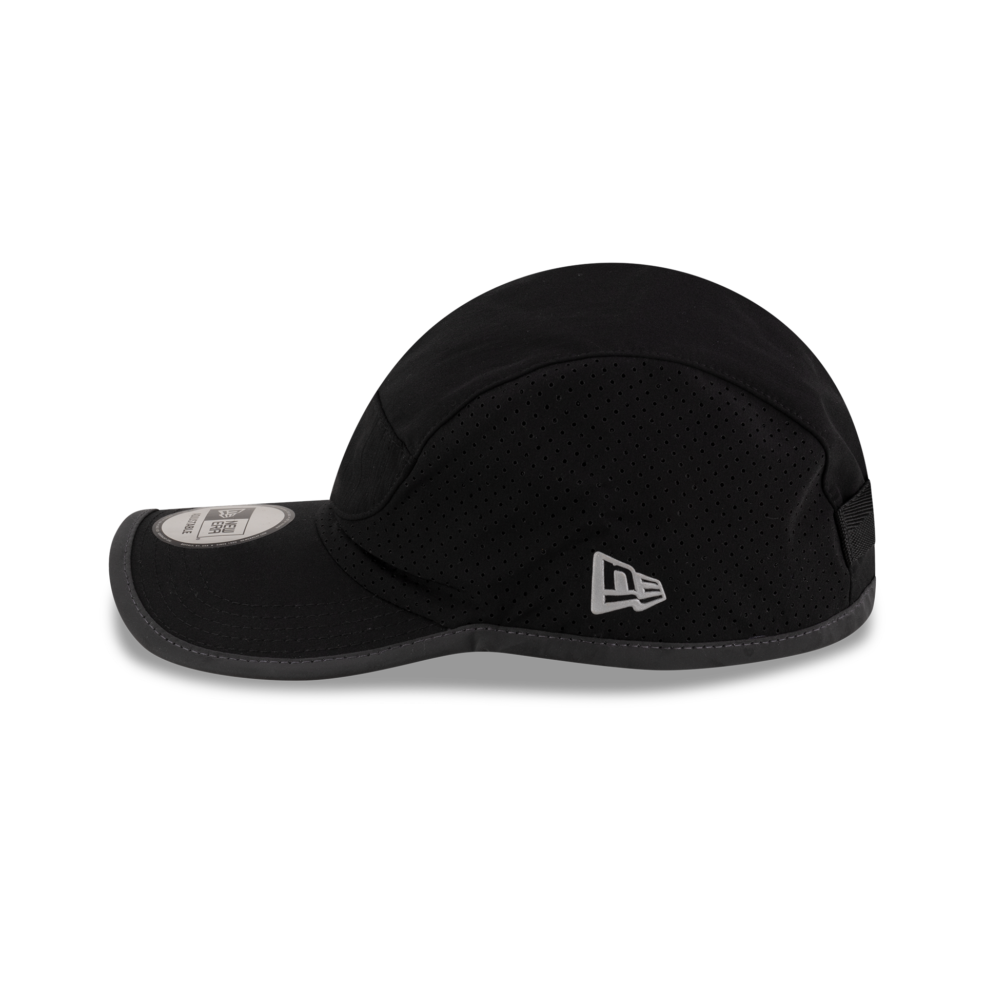 New Era Branded Train Performance Black Runner Hat