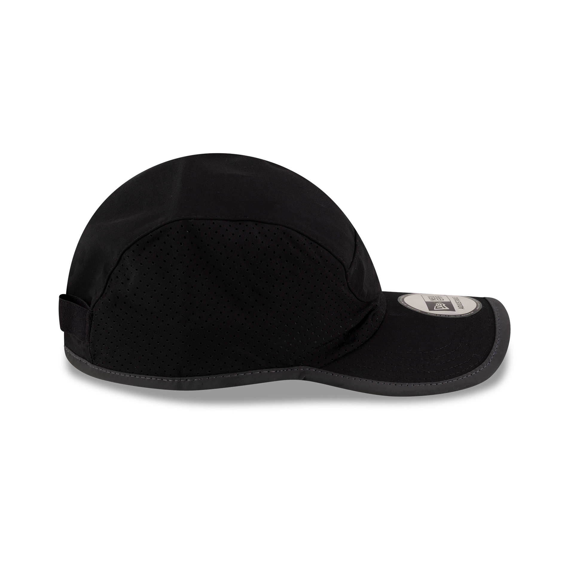 New Era Branded Train Performance Black Runner Hat