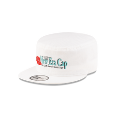 New Era Branded College White Painter Elastic Back Hat