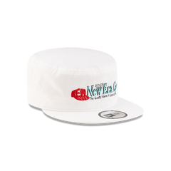 New Era Branded College White Painter Elastic Back Hat