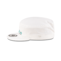 New Era Branded College White Painter Elastic Back Hat