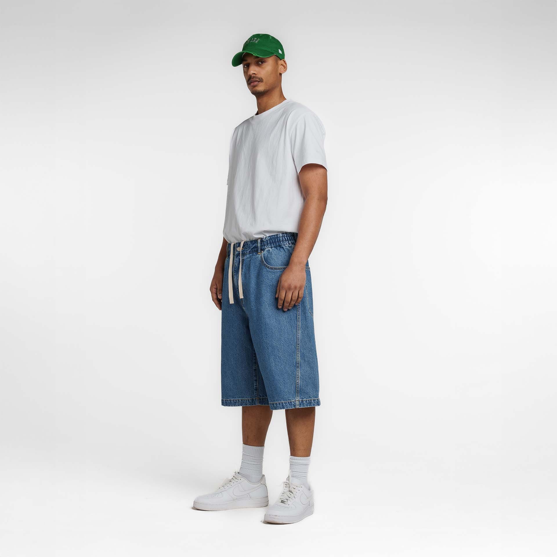 New Era Branded Warehouse Navy Jean Shorts