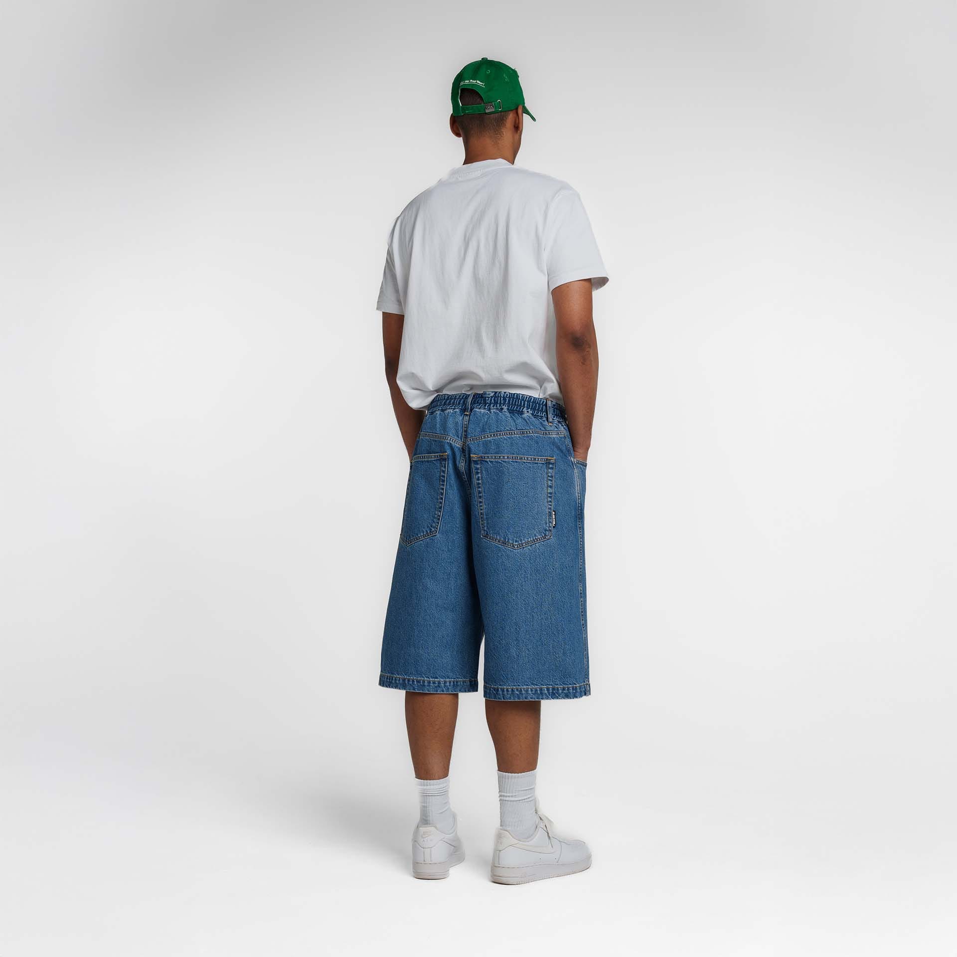New Era Branded Warehouse Navy Jean Shorts